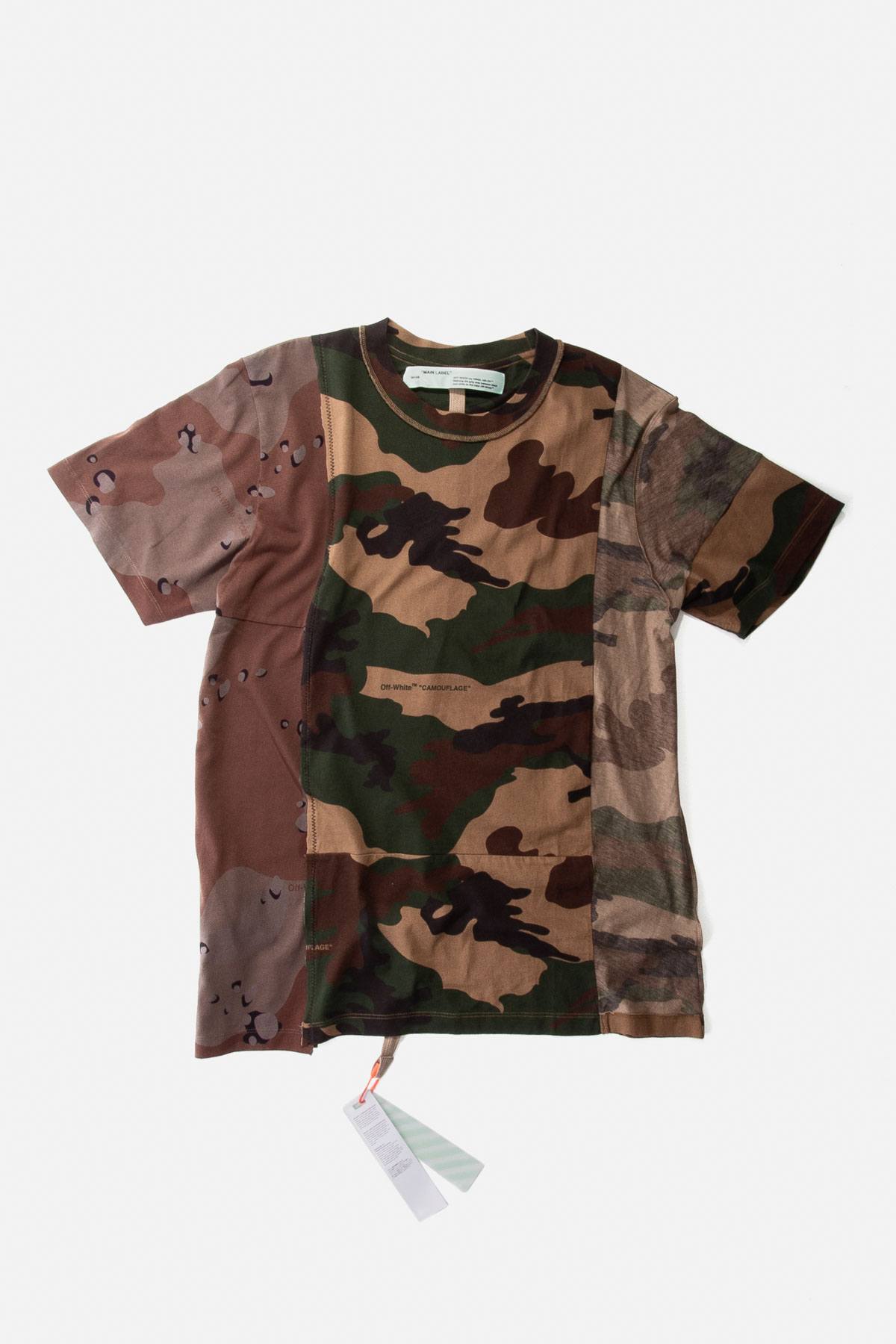 RECONSTRUCTED CAMOUFLAGE JERSEY T-SHIRT